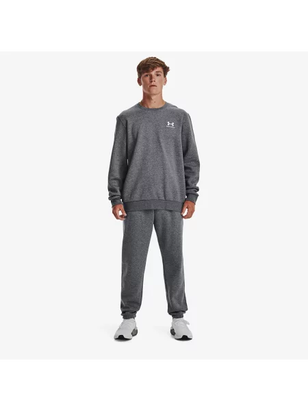Mikina Under Armour Essential Fleece Crew Gray M šedá