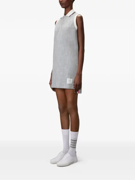 Rochie Thom Browne fără mâneci din tweed gri