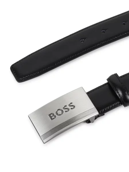 BOSS remen za djecu kožni crna