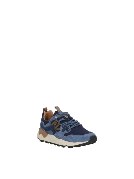 Sneakersy Flower Mountain zamszowe w kwiatki niebieskie