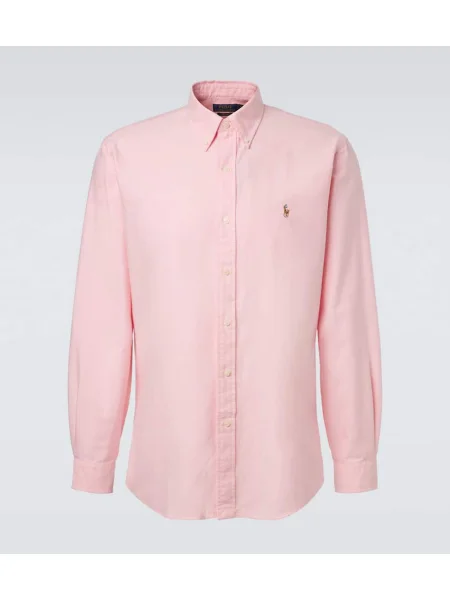Cămașă Polo Ralph Lauren din țesătură twill roz