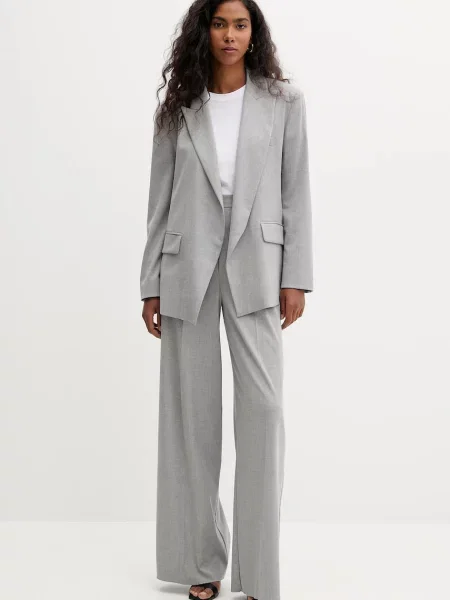 Однотонный пиджак Marella серый