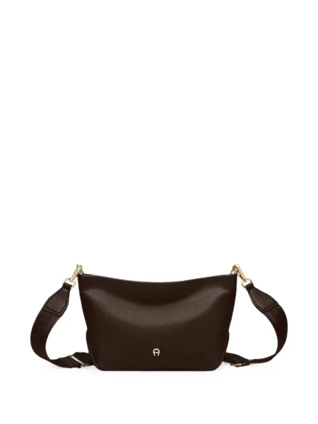 Crossbody torbica Aigner s autogramom smeđa