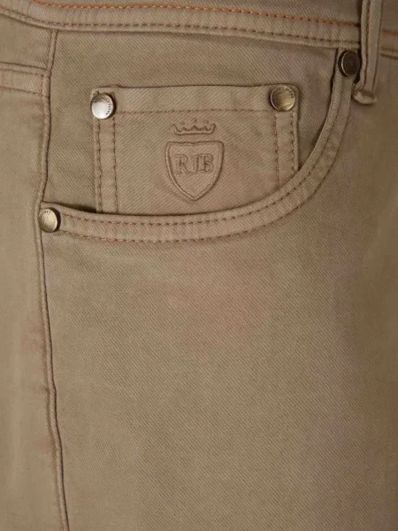Pantaloni Richard J. Brown cu broderie maro