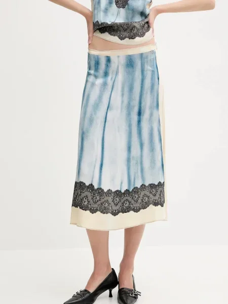 Diesel fustă O-NEIRIC SKIRT midi drept albastru