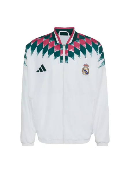 ADIDAS PERFORMANCE Sportovní bunda Real Madrid Stadium smaragdová / červená třešeň / černá bílá