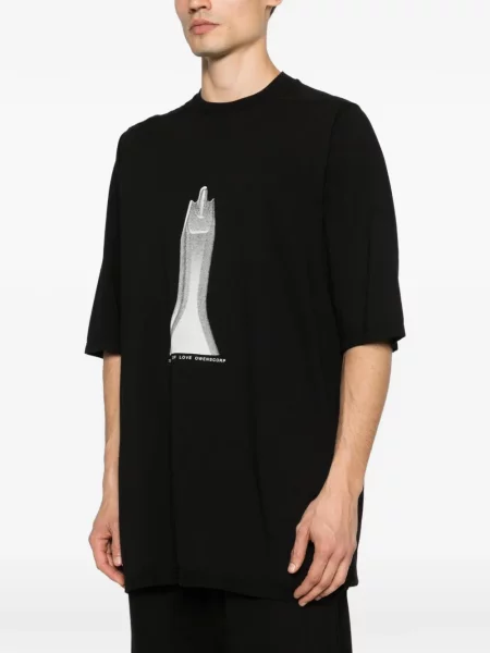 Tričko Rick Owens Drkshdw s potiskem černé
