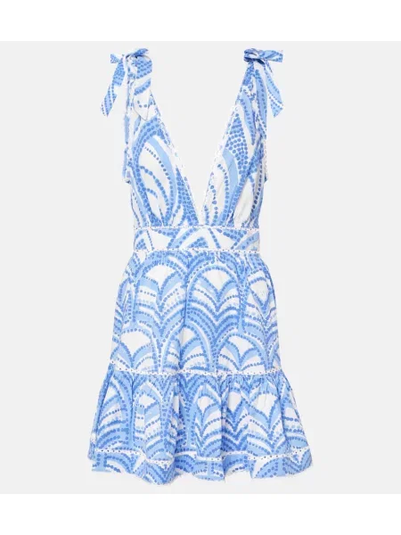 Rochie Poupette St Barth cu imagine albastru