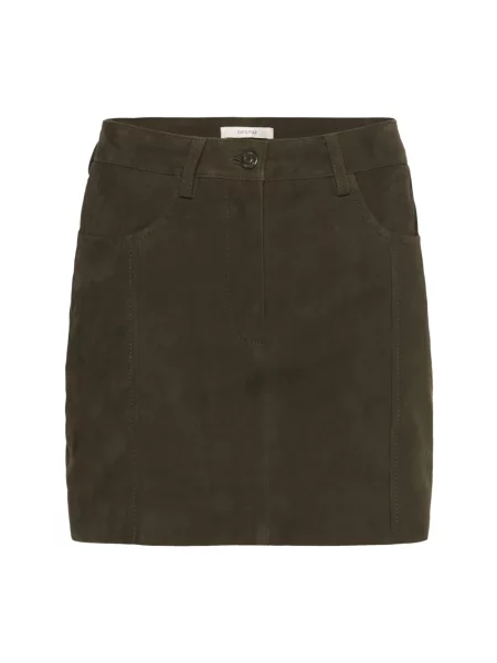 Spódnica Gestuz zamszowa zielona