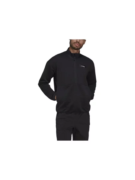 Fleecová fleecová mikina Adidas Performance čierna