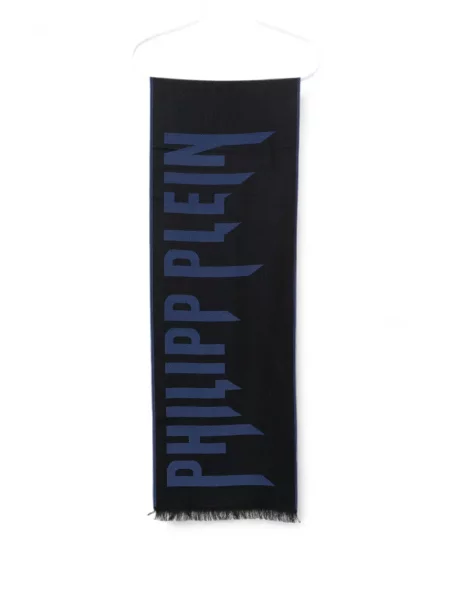 Fular Philipp Plein cu imagine negru