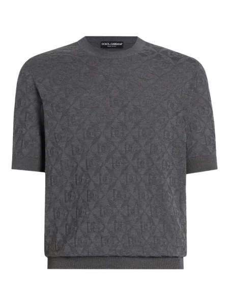 Tricou Dolce & Gabbana de mătase gri