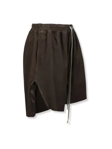 Szorty Rick Owens skórzane brązowe