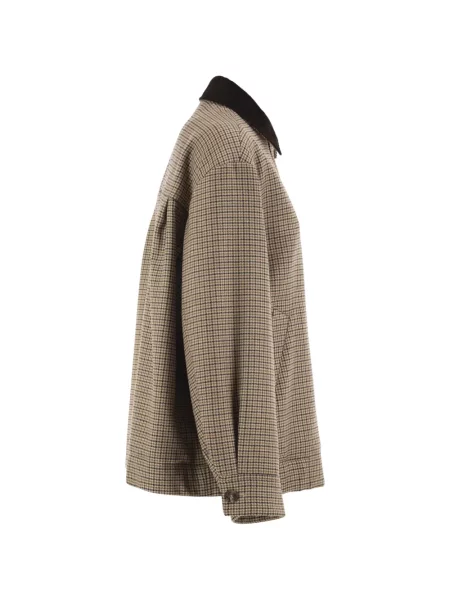 Geacă Weekend Max Mara de lână cu model pepito maro