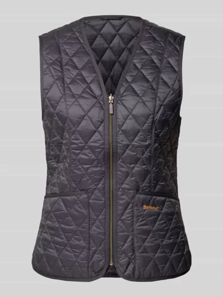 Kamizelka o kroju regular fit z dekoltem w serek model BETTY' Barbour granatowa
