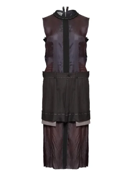 Rochie fără mâneci Maison Margiela fără mâneci de costum violet
