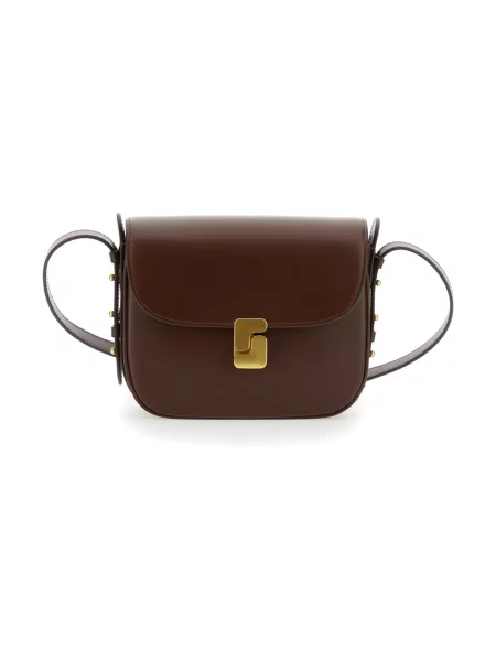 Torebka crossbody Soeur skórzana brązowa