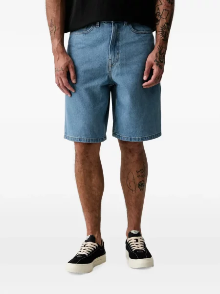 Pantaloni scurți din denim Vans cu autograf albastru