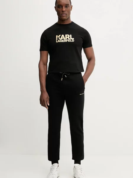 Спортивні штани Karl Lagerfeld однотонні чорний
