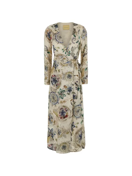 Rochie maxi Momoni cu imagine plic alb