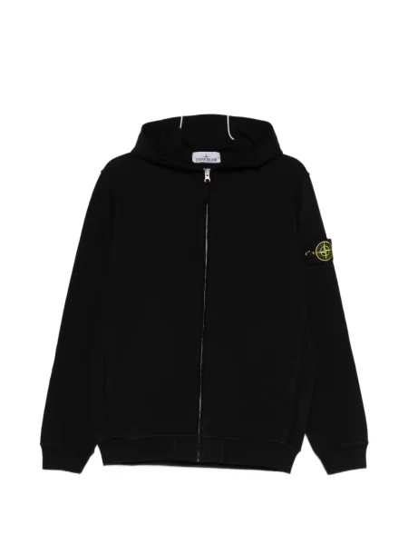 Суичър с качулка Stone Island камъни черно