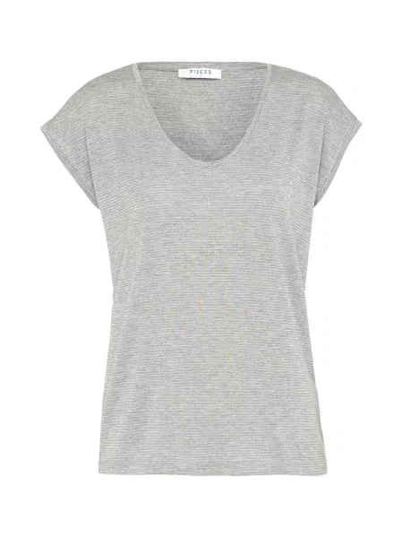 PIECES Tricou PCBillo deschis / argintiu gri