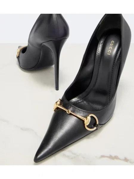 Pantofi cu toc Gucci din piele negru
