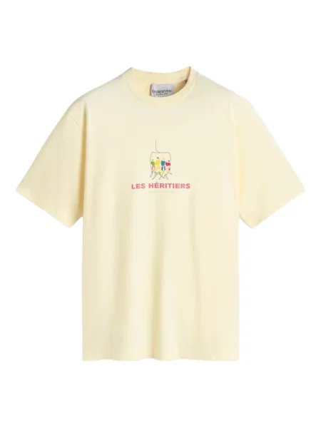 Tricou Les Héritiers cu decolteu rotund galben