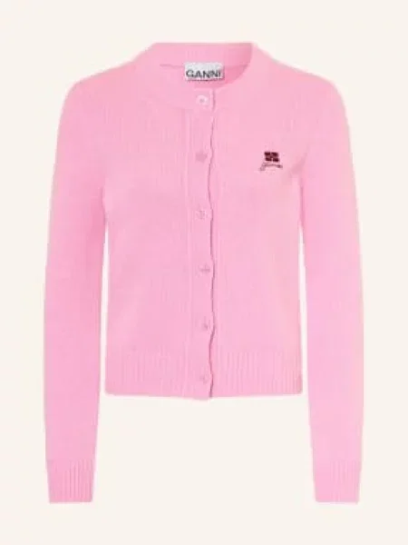 Ganni Kardigan pink różowy