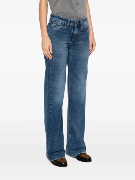 Široke traperice Lois Jeans s autogramom plava