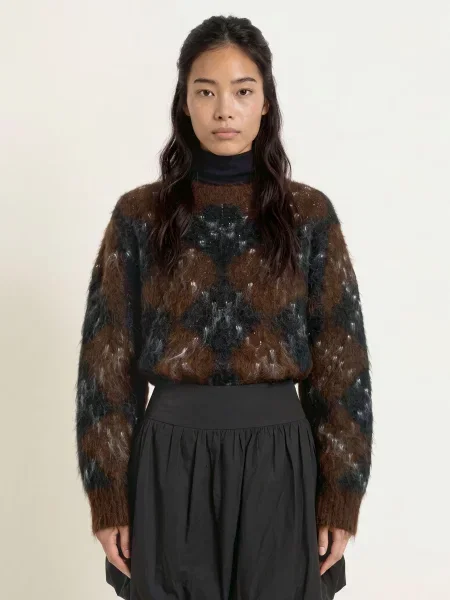 Neo Noir Sweter Roeme braun czarny
