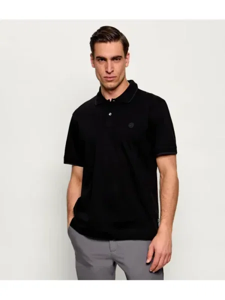 Tricou polo Boss Black negru