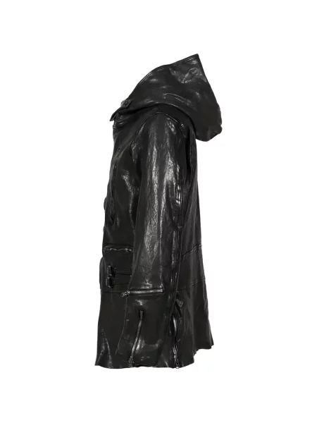 Geacă Yohji Yamamoto cu glugă negru