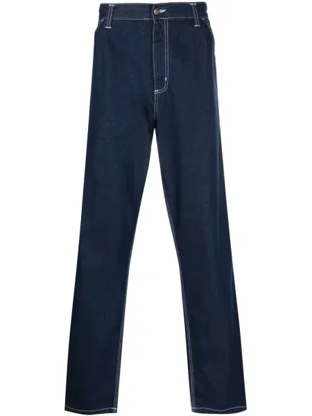 Blugi drepți Carhartt Wip albastru