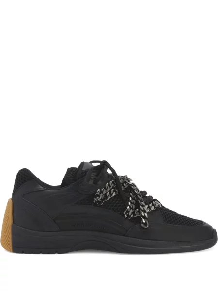 Sneakerși Giuseppe Zanotti Chain cu șireturi din dantelă negru