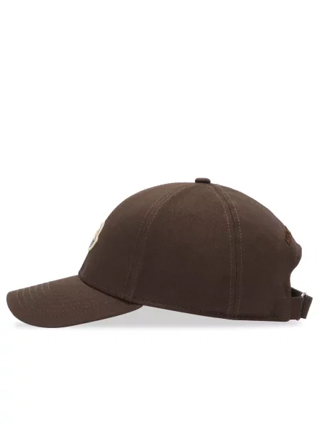 Czapka z daszkiem Moncler brązowa