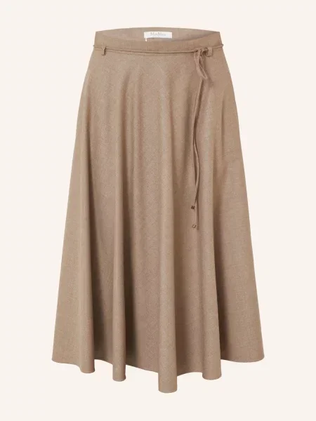 Max Mara Sukně Califfo S Kašmírem světle hnědá