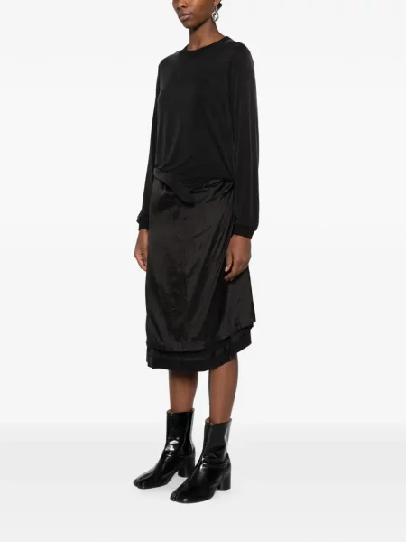 Rochie Maison Margiela drapată de costum negru