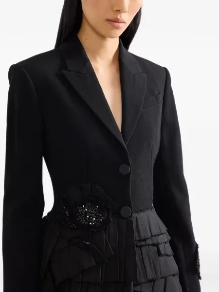 Sacou Erdem cu broderie negru