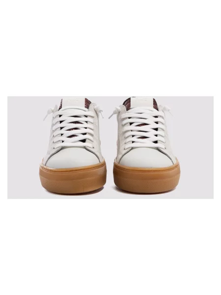 Sneakersy P448 skórzane beżowe