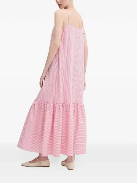 Rochie maxi Benetton cu dungi cu volane roz