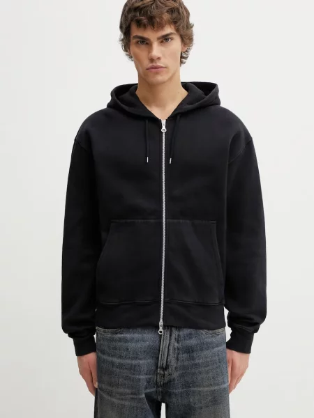 Hanorac cu glugă Our Legacy din fleece cu glugă negru