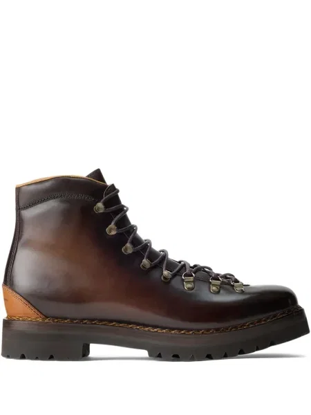 Botine Ralph Lauren Purple Label cu șireturi din dantelă violet