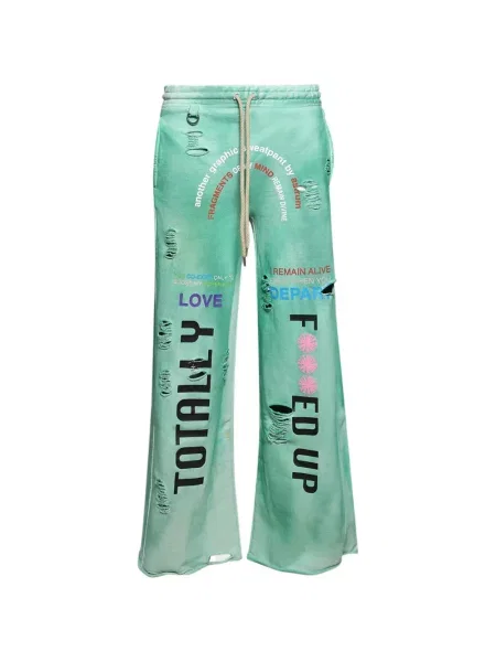 Pantaloni Astrum zdrențuiți alergare verde
