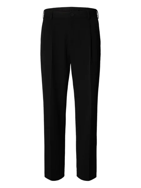 Pantaloni Selected plisate negru