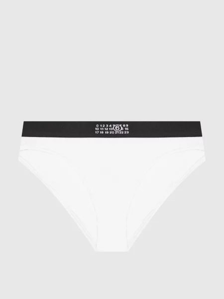 Трусики-сліпи з візерунком емблеми Maison Margiela Mm6 білі