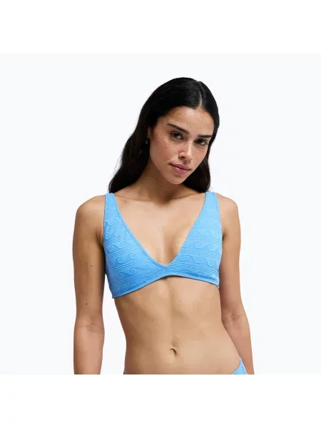Top de costum de baie ROXY Paradise Wave Elongated Tri silver lake blue make a splash albastru