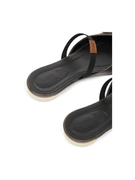 Klapki Mm6 Maison Margiela skórzane brązowe