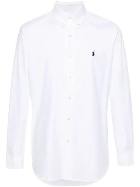 Jednořadé poplínové polotričko Polo Ralph Lauren s potiskem černé