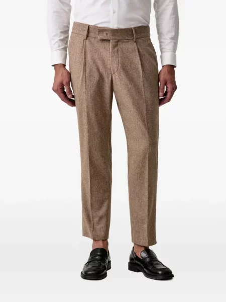 Pantaloni Karl Lagerfeld din tweed maro